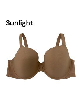 Wacoal Women Tshirt Bra Beige Underwire Full Coverage SZ 38DD Ultimate Comfort